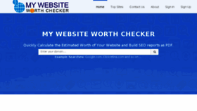 What Mywebsiteworthchecker.com website looked like in 2018 (5 years ago)