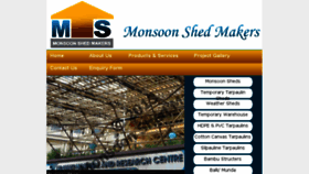 What Monsoonshedmaker.com website looked like in 2018 (5 years ago)