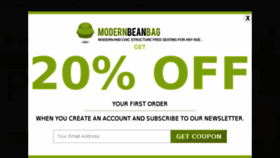 What Modernbeanbag.com website looked like in 2018 (5 years ago)
