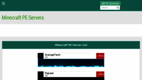 What Minecraftpeservers.org website looked like in 2018 (5 years ago)