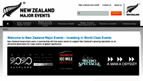What Majorevents.govt.nz website looked like in 2018 (5 years ago)