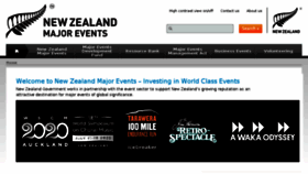 What Majorevents.govt.nz website looked like in 2018 (7 years ago)