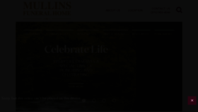 What Mullinsfuneralhome.net website looked like in 2018 (5 years ago)