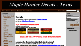 What Maplehunterdecalstexas.com website looked like in 2018 (7 years ago)