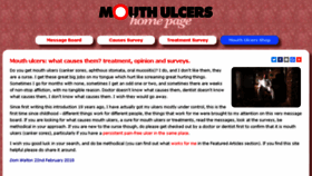 What Mouthulcers.org website looked like in 2018 (5 years ago)