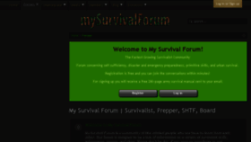 What Mysurvivalforum.com website looked like in 2018 (5 years ago)
