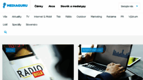 What Mediaguru.cz website looked like in 2018 (5 years ago)