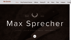 What Maxsprecher.com website looked like in 2018 (5 years ago)