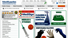 What Medisupplies.co.uk website looked like in 2018 (5 years ago)