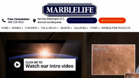 What Marblelife-dc.com website looked like in 2018 (5 years ago)