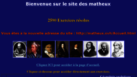 What Matheux.ovh website looked like in 2018 (5 years ago)