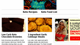 What Myketorecipes.com website looked like in 2018 (5 years ago)