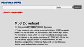 What My-free-mp3s.com website looked like in 2018 (5 years ago)
