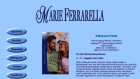 What Marieferrarella.com website looked like in 2018 (5 years ago)
