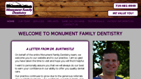 What Monumentfamilydentistry.com website looked like in 2018 (5 years ago)