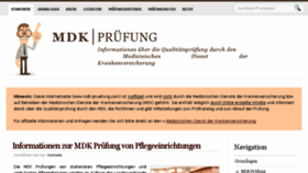 What Mdk-pruefung.com website looked like in 2018 (5 years ago)