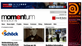 What Momentum-magazin.de website looked like in 2018 (5 years ago)