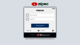 What Mail.mipec.com.vn website looked like in 2018 (5 years ago)