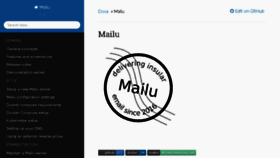 What Mailu.io website looked like in 2018 (5 years ago)