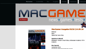 What Macgamer.de website looked like in 2018 (5 years ago)