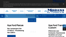 What Modinsbil.se website looked like in 2018 (5 years ago)
