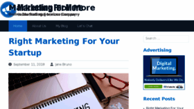 What Marketingformore.com website looked like in 2018 (5 years ago)
