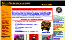What Miniscience.com website looked like in 2018 (5 years ago)