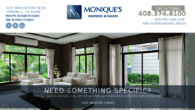 What Moniquesdraperies.com website looked like in 2018 (5 years ago)