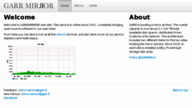 What Mirror.garr.it website looked like in 2018 (7 years ago)