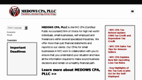 What Medowscpa.com website looked like in 2018 (5 years ago)