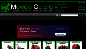 What Mowersgalore.com.au website looked like in 2018 (5 years ago)