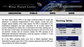 What Minorplanetcenter.net website looked like in 2018 (5 years ago)
