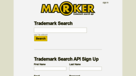 What Markerapi.com website looked like in 2018 (5 years ago)