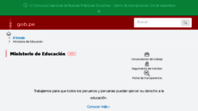 What Minedu.gob.pe website looked like in 2018 (5 years ago)