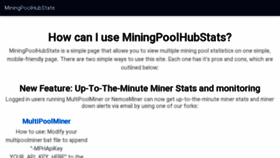 What Miningpoolhubstats.com website looked like in 2018 (5 years ago)