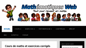 What Mathematiques-web.fr website looked like in 2018 (5 years ago)