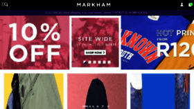 What Markham.co.za website looked like in 2018 (5 years ago)