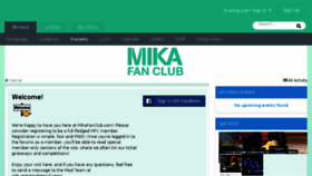 What Mikafanclub.com website looked like in 2018 (5 years ago)