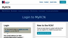 What My.rcn.org.uk website looked like in 2018 (5 years ago)