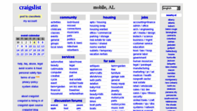 What Mobile.craigslist.org website looked like in 2018 (5 years ago)