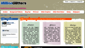What Millionglitters.com website looked like in 2018 (5 years ago)