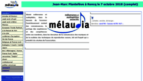 What Melaudia.net website looked like in 2018 (5 years ago)