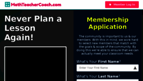 What Mathteachercoach.com website looked like in 2018 (5 years ago)