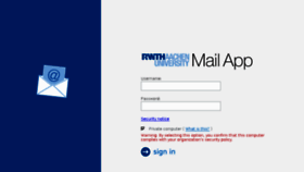 What Mail.rwth-aachen.de website looked like in 2018 (5 years ago)