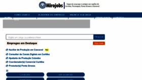 What Mirojobs.com.br website looked like in 2018 (5 years ago)