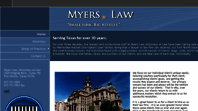 What Myerslawtexas.com website looked like in 2018 (5 years ago)