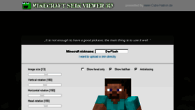 What Minecraft-skin-viewer.net website looked like in 2018 (5 years ago)