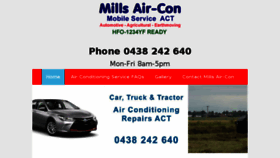 What Millscarairconditioning.com.au website looked like in 2018 (5 years ago)