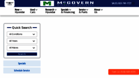 What Mcgovernhyundai.com website looked like in 2018 (5 years ago)