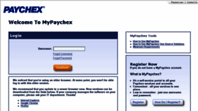 What Mypaychex.com website looked like in 2018 (5 years ago)
